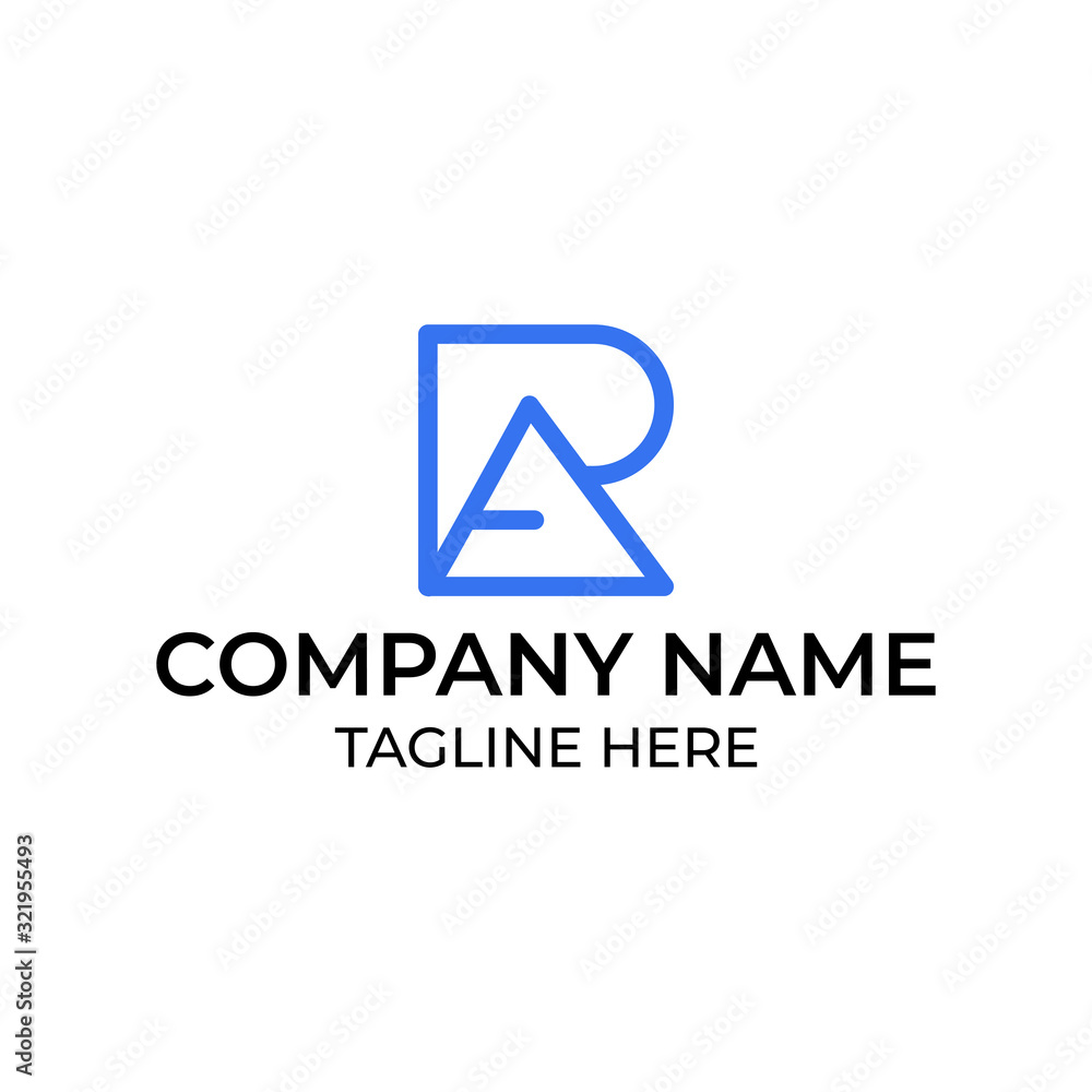 Modern and simple logo design for letter R Modern and simple logo design for letter R