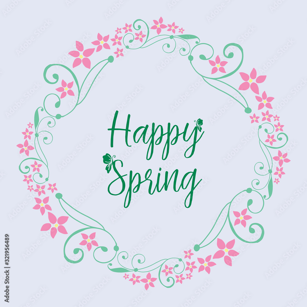 Seamless Pattern of leaf and pink flower frame, for happy spring greeting card wallpaper design. Vector Seamless Pattern of leaf and pink flower frame, for happy spring greeting card wallpaper design. Vector