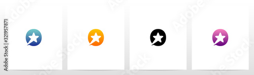  Star On Letter Logo Design O