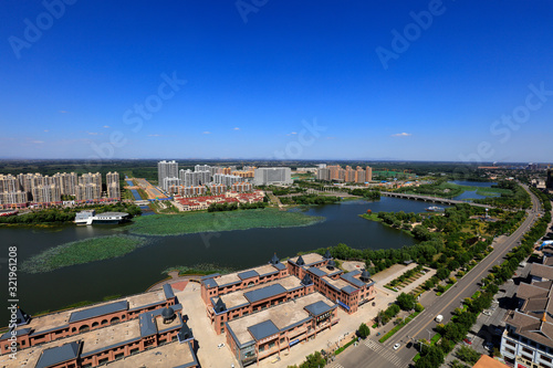 waterfront city architectural scenery, China