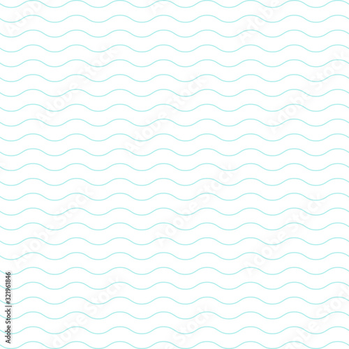 Seamless wave background in the sea on a white background