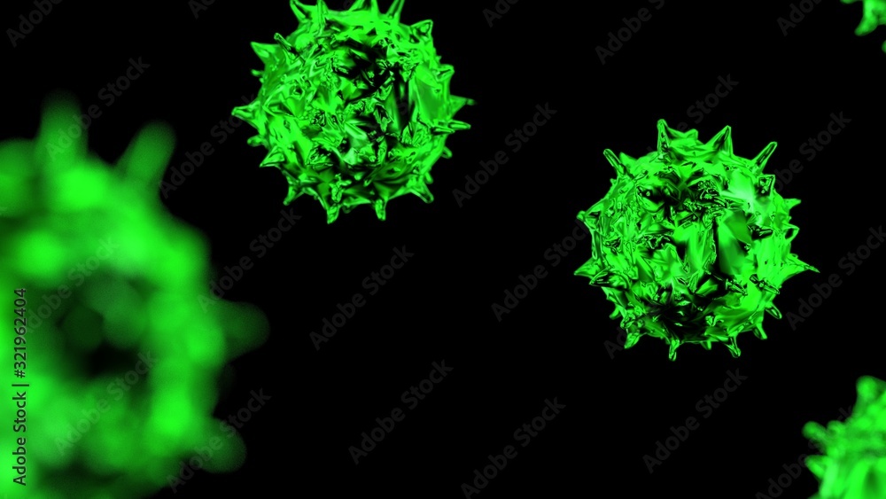 Virus, flu, view of a virus under a microscope, infectious disease. 3D illustration. 3D high quality rendering. 3D CG. Virus, flu, view of a virus under a microscope, infectious disease. 3D illustration. 3D high quality rendering. 3D CG.