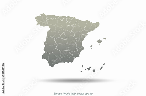 spain map. europe map. euro...