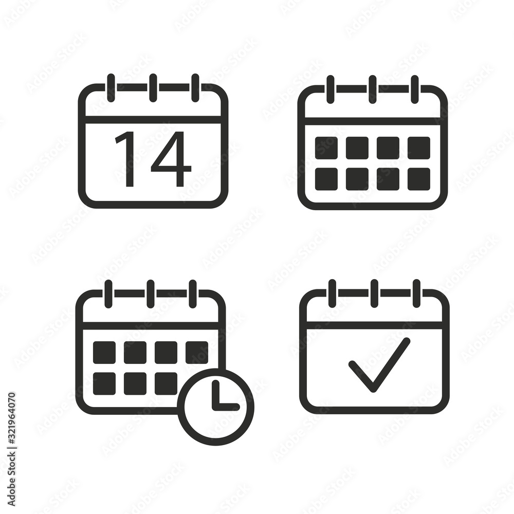 calendar icon isolated white background stock vector calendar icon isolated white background stock vector