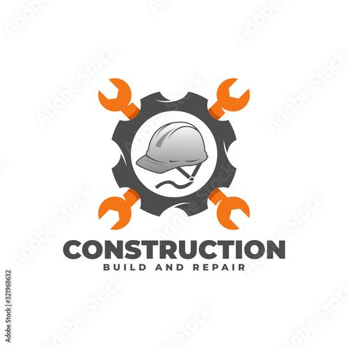 Construction Build & Repair Logo Vector Icon Illustration