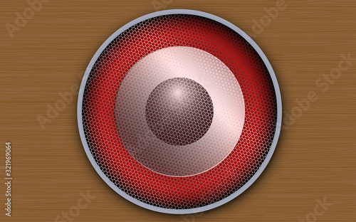 Loudspeaker in the wooden box