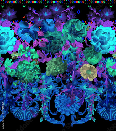 abstract floral background with flowers