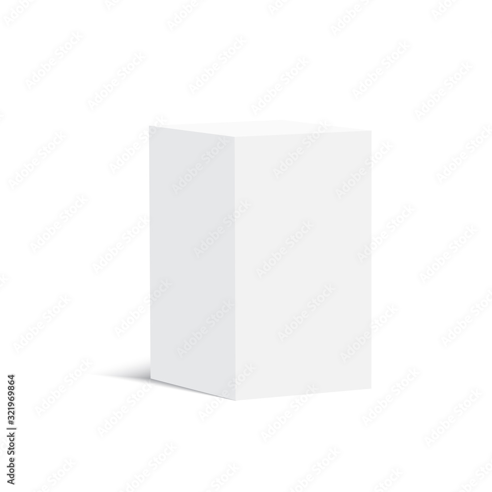 Blank vertical paper box template with soft shadow. Vector Blank vertical paper box template with soft shadow. Vector