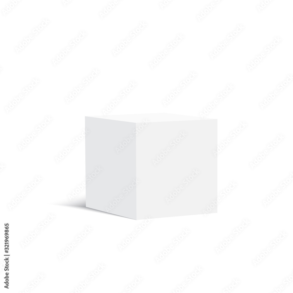 Blank vertical paper box template with soft shadow. Vector Blank vertical paper box template with soft shadow. Vector