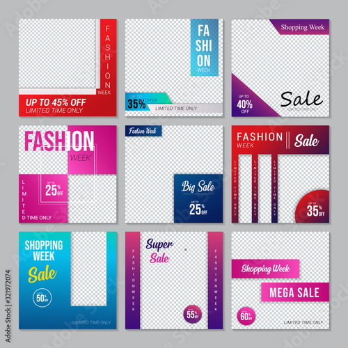 set of social media & digital marketing post template. vol 1