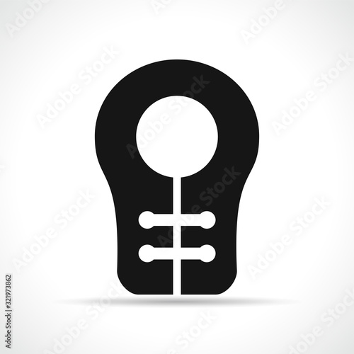 Vector lifejacket icon on white background