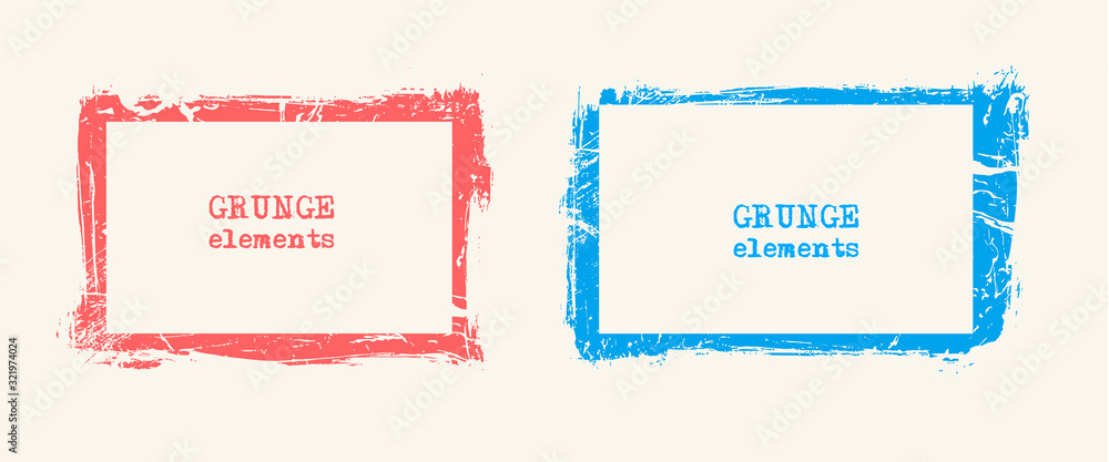 Set of grunge vector frames. Grunge background. Set of grunge vector frames. Grunge background.