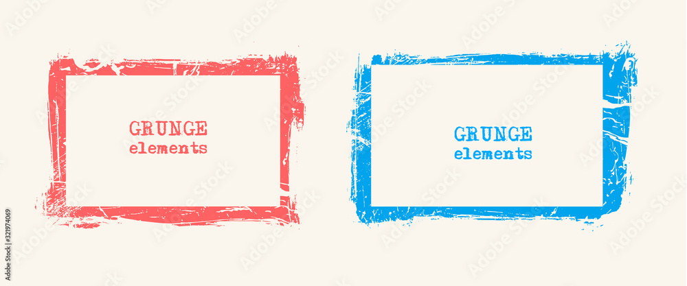 Set of grunge vector frames. Grunge background. Set of grunge vector frames. Grunge background.