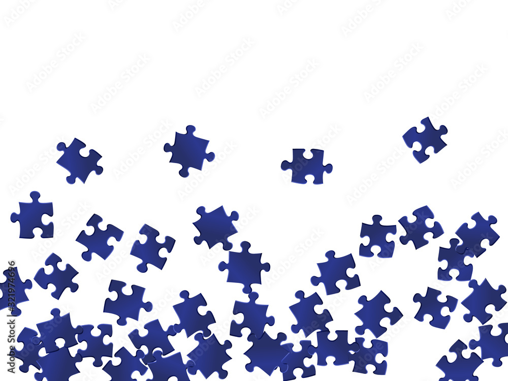 Game brainteaser jigsaw puzzle dark blue parts Game brainteaser jigsaw puzzle dark blue parts