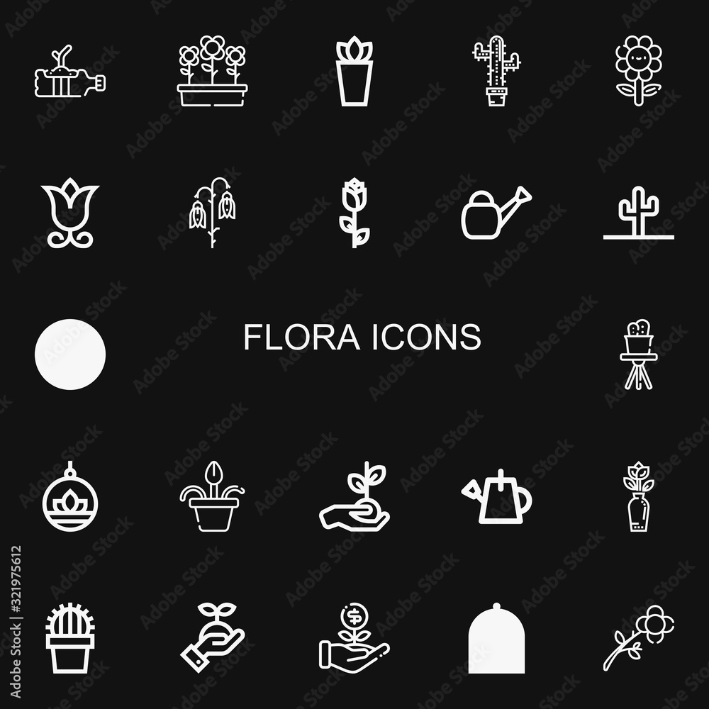 Editable 22 flora icons for web and mobile Editable 22 flora icons for web and mobile