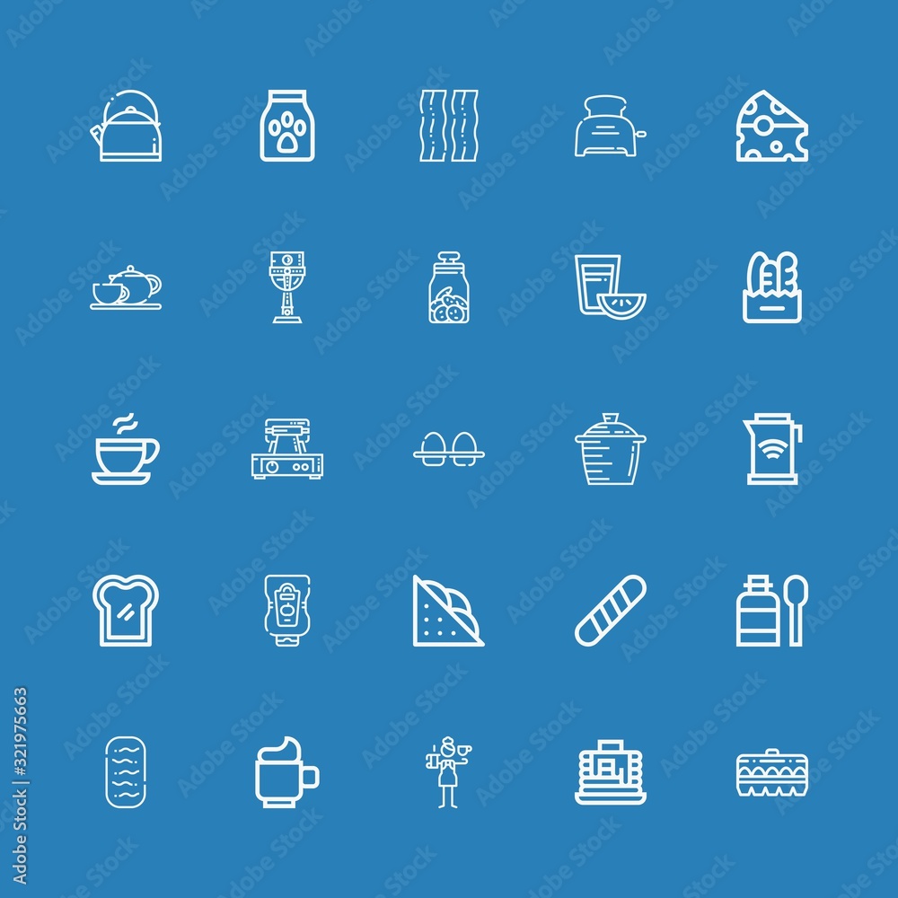 Editable 25 breakfast icons for web and mobile Editable 25 breakfast icons for web and mobile