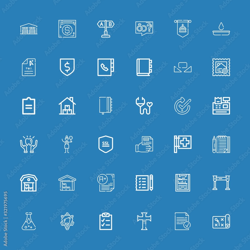 Editable 36 check icons for web and mobile