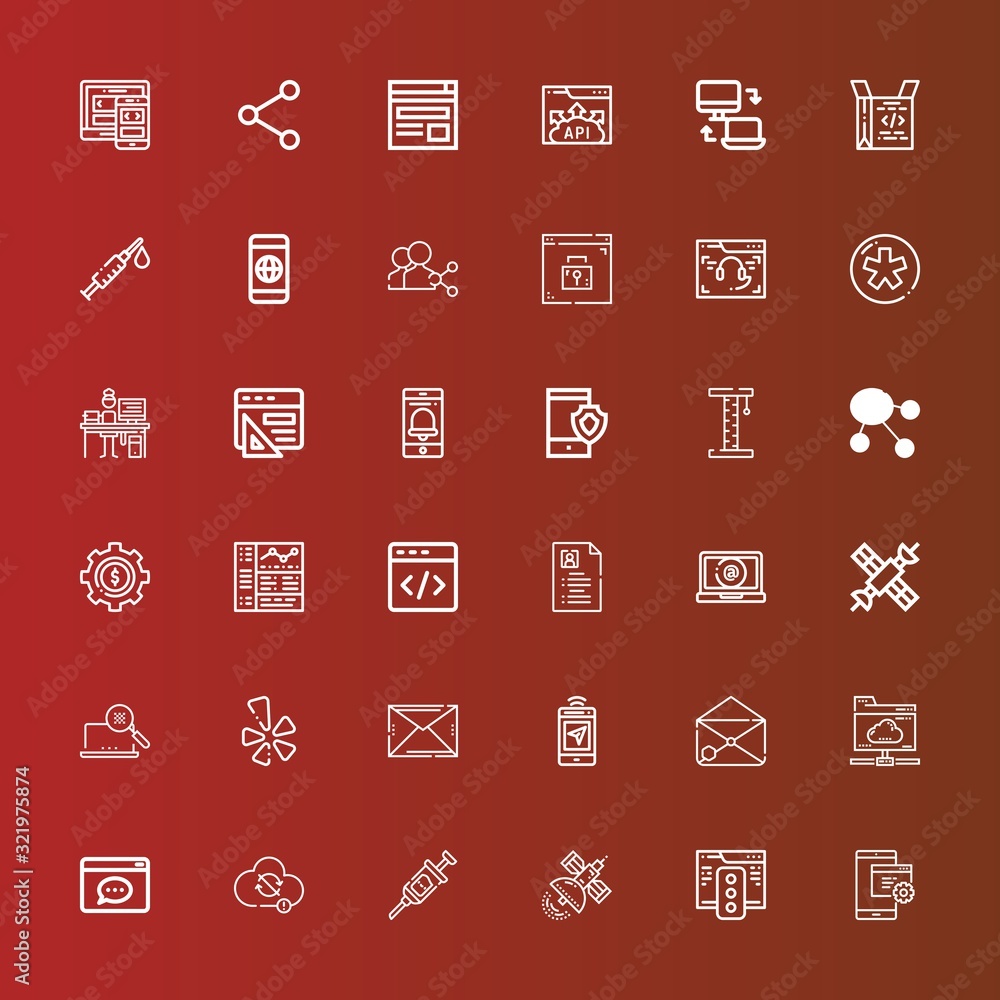 Editable 36 application icons for web and mobile Editable 36 application icons for web and mobile