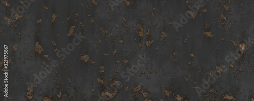 3d material dirty black rusty metal texture background