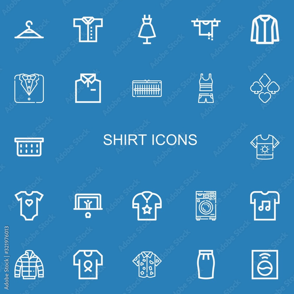 Editable 22 shirt icons for web and mobile Editable 22 shirt icons for web and mobile