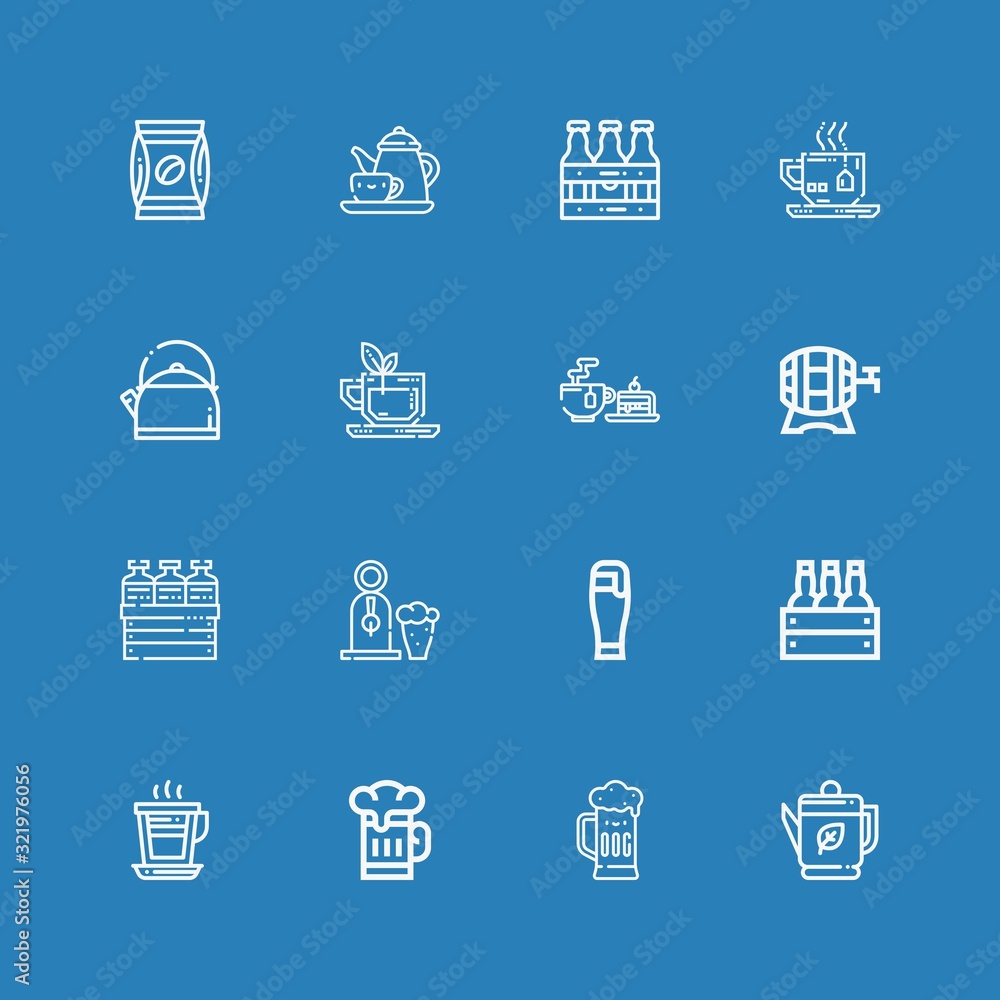 Editable 16 kettle icons for web and mobile Editable 16 kettle icons for web and mobile