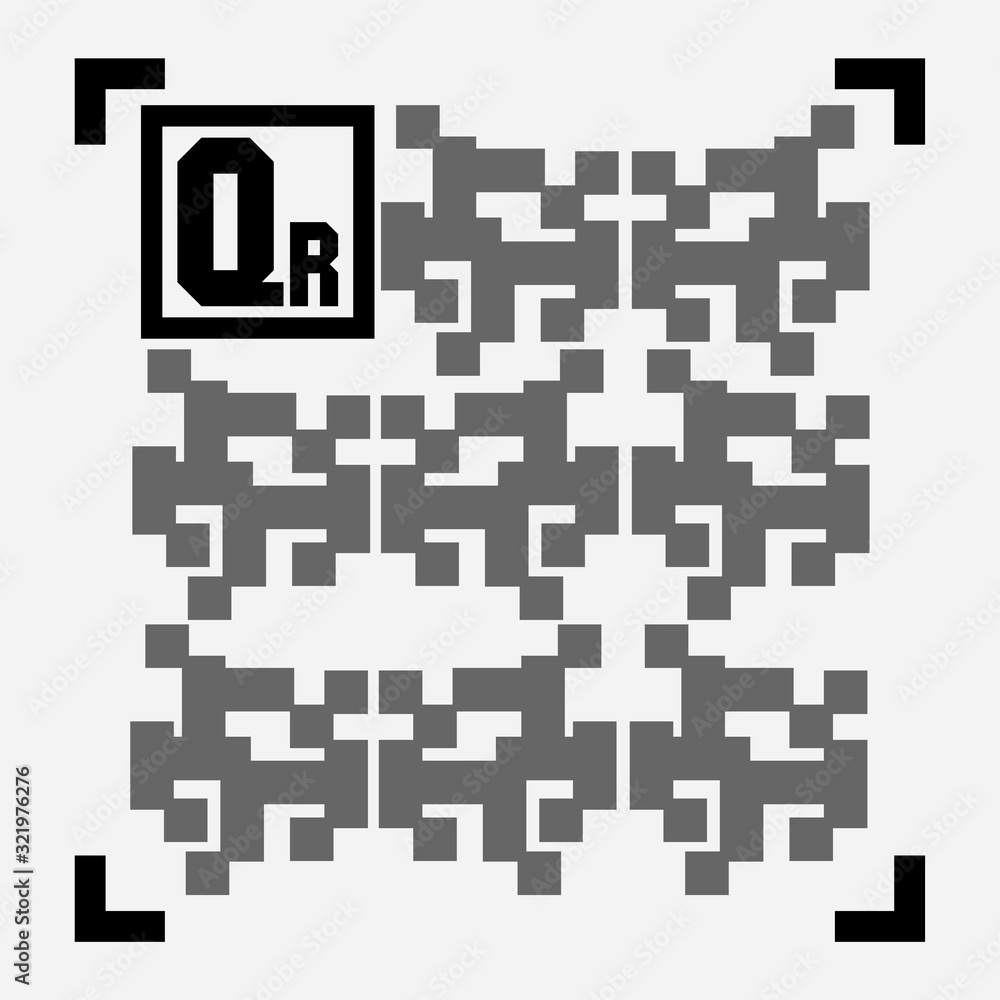 Black and white qr code icon Vector Black and white qr code icon Vector