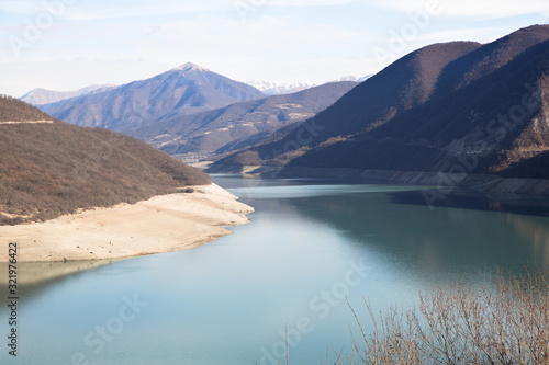 Zhinvali lake on Georgian Military Road photo