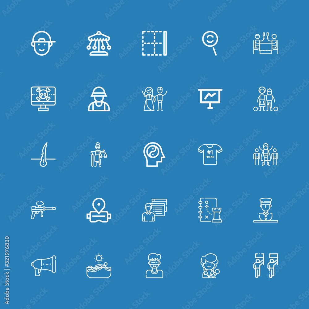 Editable 25 man icons for web and mobile Editable 25 man icons for web and mobile