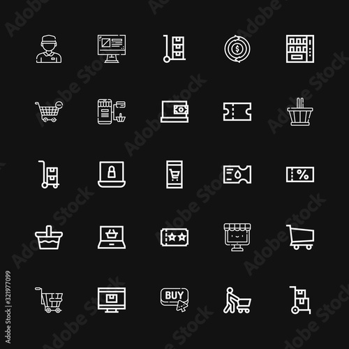 Editable 25 purchase icons for web and mobile