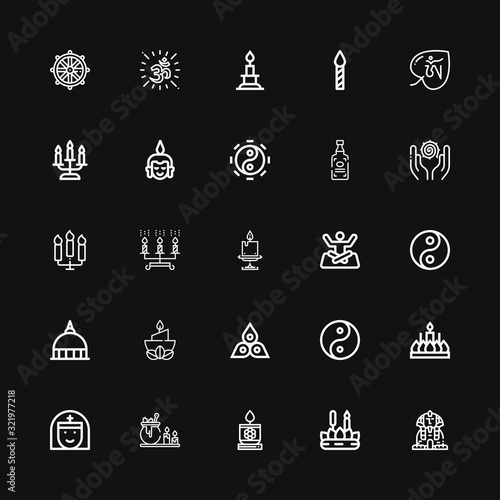 Editable 25 spiritual icons for web and mobile