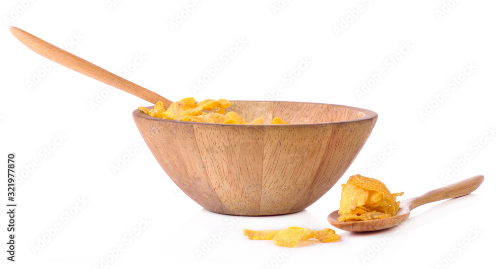 corn flakes yellow isolated on white background corn flakes yellow isolated on white background