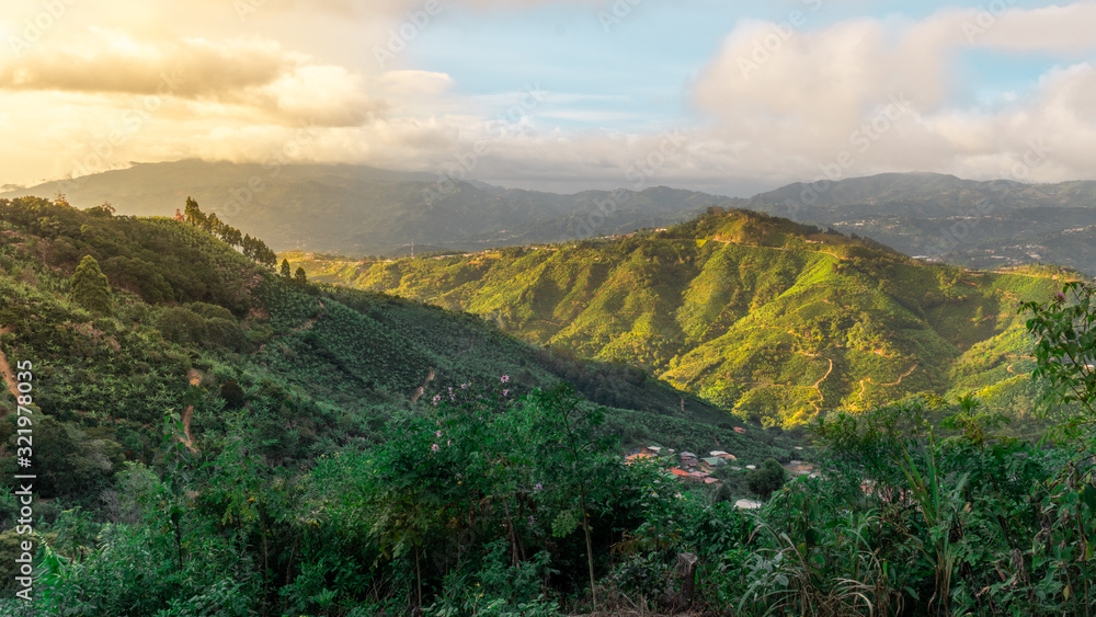 Costa Rican agriculture landscape Costa Rican agriculture landscape