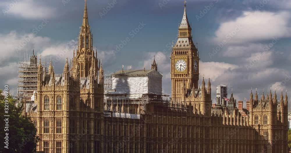 Timelapse of Big Ben in beautiful sunny day, UK Timelapse of Big Ben in beautiful sunny day, UK