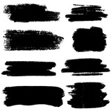Set of vector brush strokes.Collection of vector brush hand drawn graphic element. grunge background.