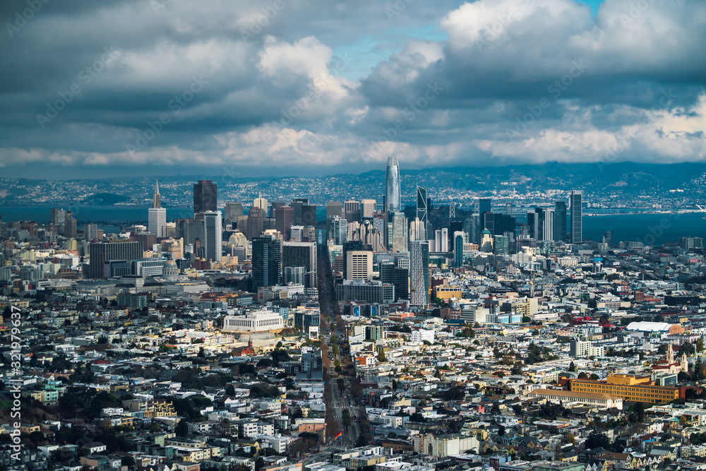 View of San Francisco Skyline from Twin Peaks