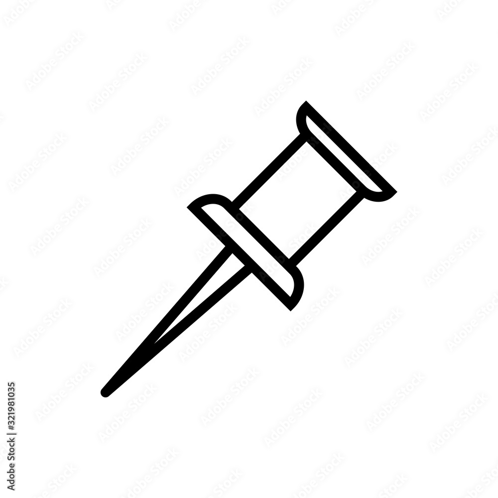 push pin stationery icon vector design template push pin stationery icon vector design template