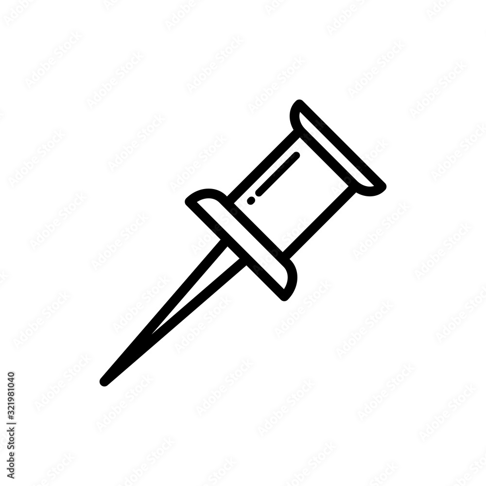 push pin stationery icon vector design template push pin stationery icon vector design template