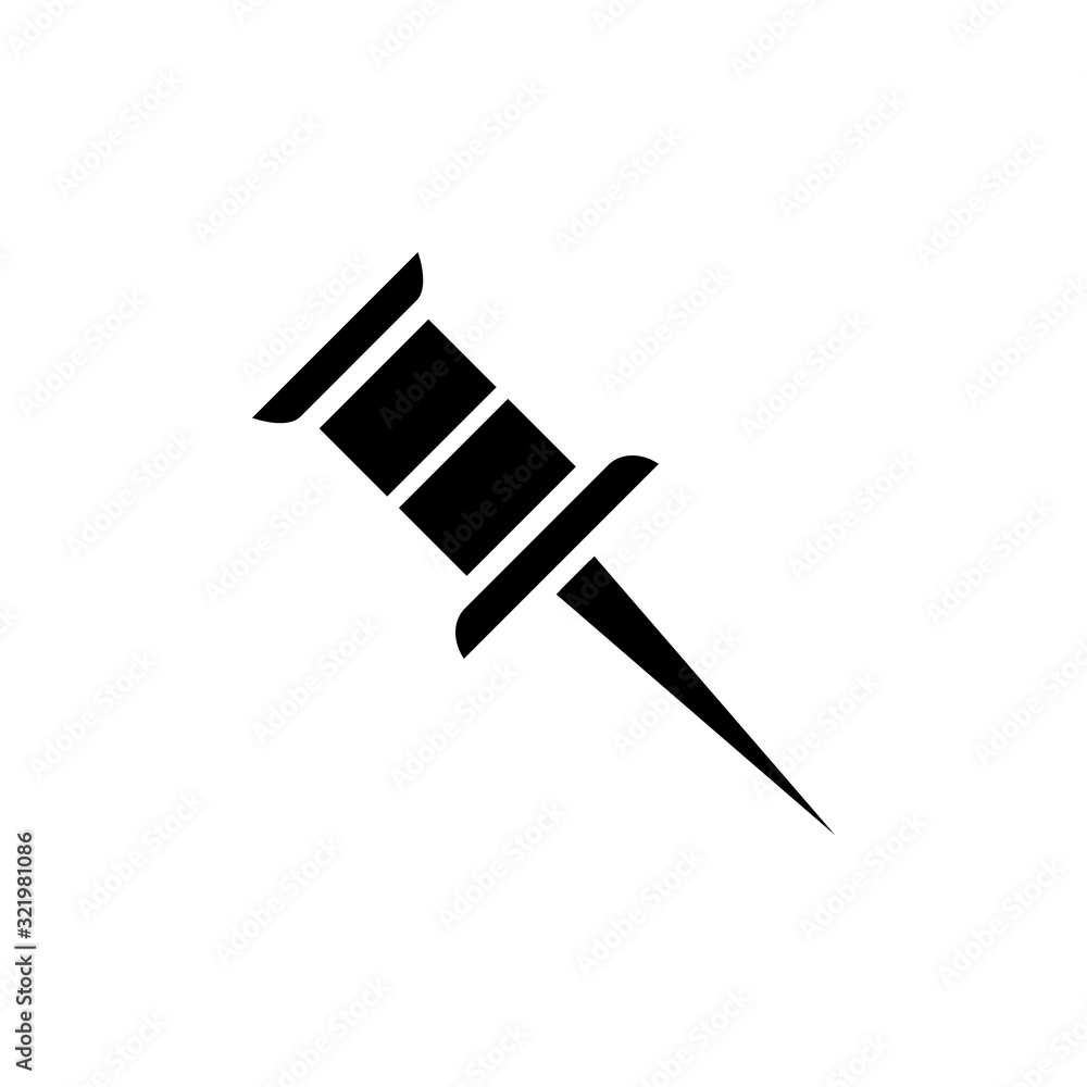 push pin stationery icon vector design template push pin stationery icon vector design template