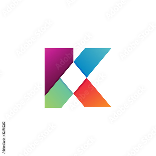 Free Download letter K colorful logo vector - GFXLoad