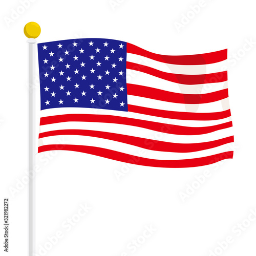 アメリカ国旗　イラスト