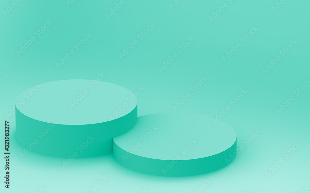 3d green bright cylinder podium minimal studio background. Abstract 3d geometric shape object illustration render. Display for food natural product. 3d green bright cylinder podium minimal studio background. Abstract 3d geometric shape object illustration render. Display for food natural product.