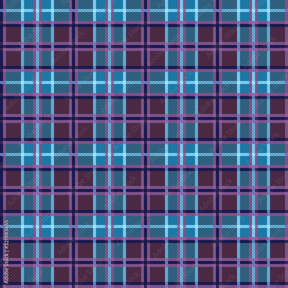Fototapeta premium Checkered tartan fabric seamless pattern in muted colors
