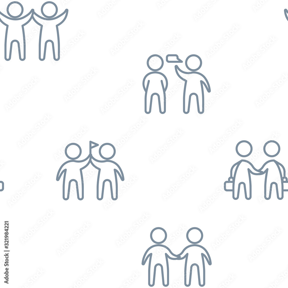 Teamwork people icons pattern. Partnership seamless background. Seamless pattern vector illustration Teamwork people icons pattern. Partnership seamless background. Seamless pattern vector illustration