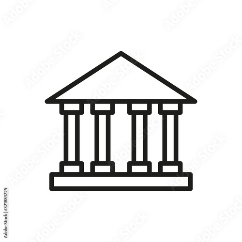 Simple bank line icon.