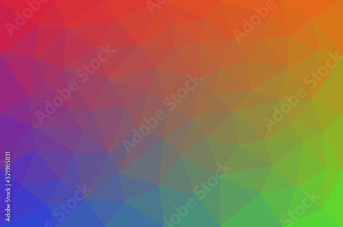 Color theme of Spectrum by Assembled of triangles. Abstract Background.