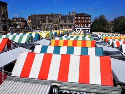 Fototapete Market at Norwich, Norfolk, East Anglia, England, United Kingdom