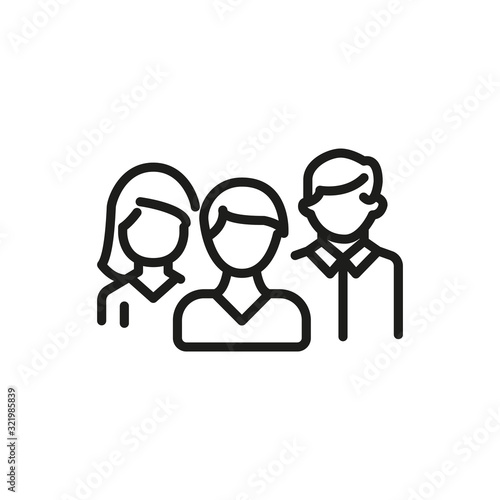 Simple team line icon.
