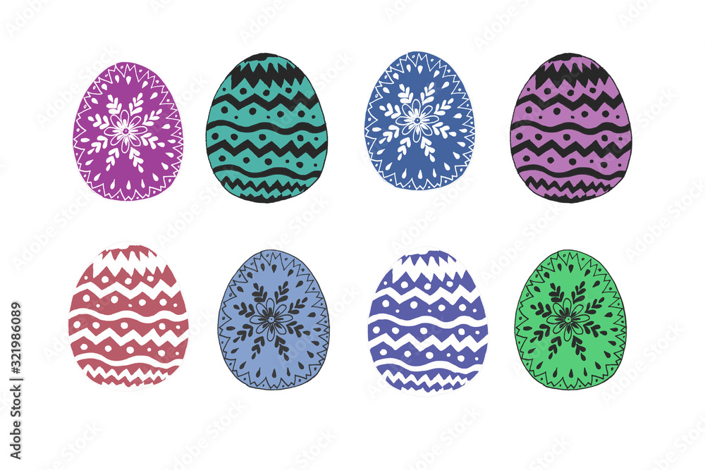 Hand-drawn graphic illustration. Black and white drawing, sketch linear. Abstract ornament, pattern. Easter eggs, holiday, spring. Doodle style, vintage. Hand-drawn graphic illustration. Black and white drawing, sketch linear. Abstract ornament, pattern. Easter eggs, holiday, spring. Doodle style, vintage.