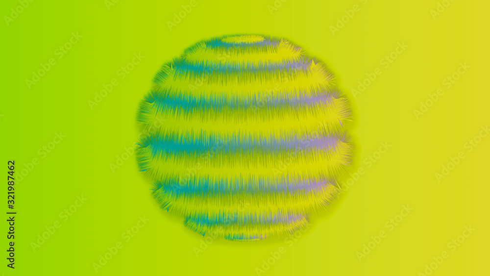 fluffy ball on green background fluffy ball on green background