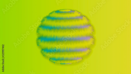 Wallpaper Mural fluffy ball on green background Torontodigital.ca